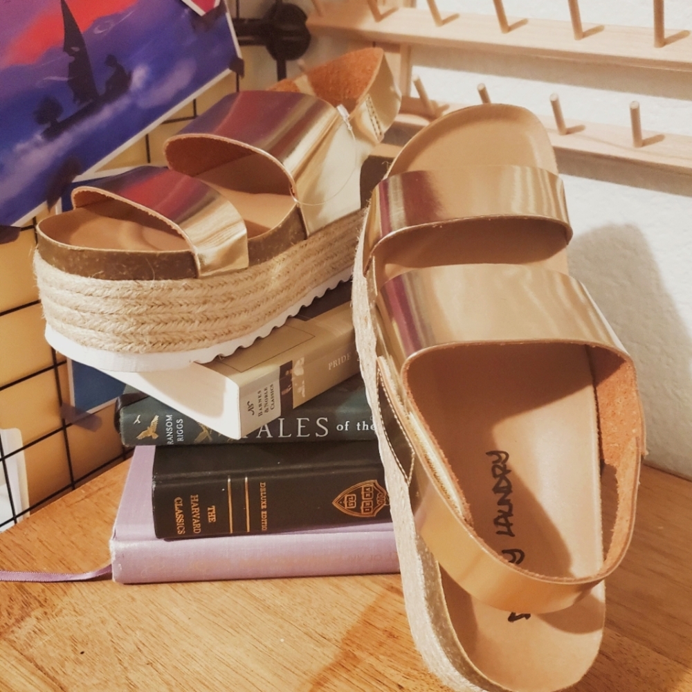 NWOT Dirty Laundry Peyton Espadrille Wedge Sandles